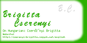 brigitta cserenyi business card